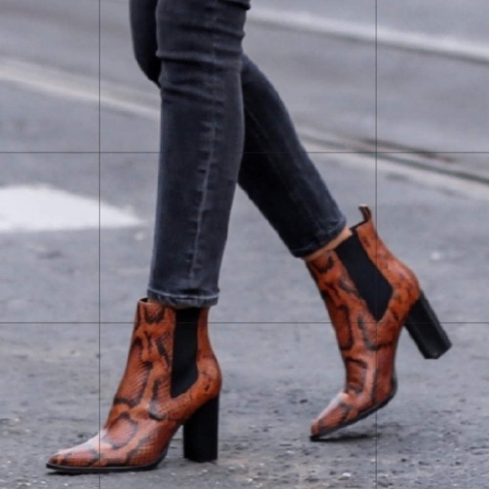 Vince Camuto Ellea Caramel Pull On Pointed Toe Block Heeled Ankle Boots  Size 7M - Picture 15 of 16